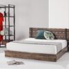 Zinus Queen Woodgrain Wood Platform Bed with Headboard