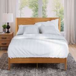 Zinus Twin Wood grain Wood Platform Bed with Headboard