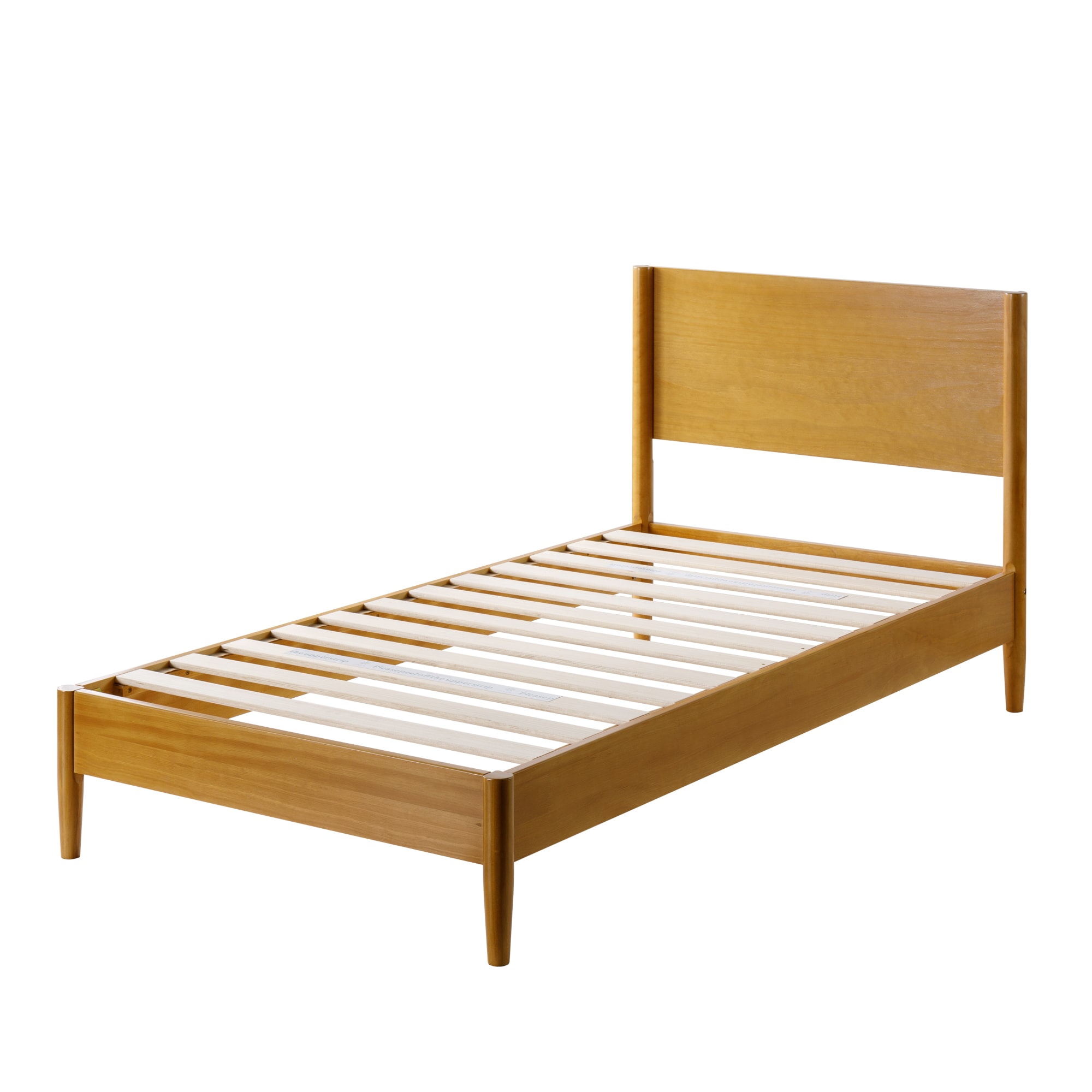 Zinus Twin Wood grain Wood Platform Bed with Headboard