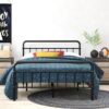 Zinus King Black Metal Platform Bed with Headboard