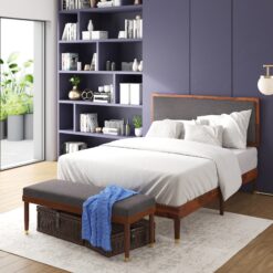 Zinus Full Espresso Wood with Headboard