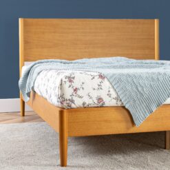 Zinus Queen Wood grain Wood Platform Bed with Headboard