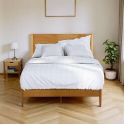 Zinus Queen Wood grain Wood Platform Bed with Headboard