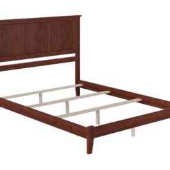 AFI Furnishings King Walnut Wood Bed Frame with Headboard