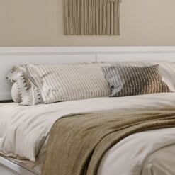AFI King White Wood Platform Bed Storage with Headboard