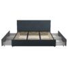 GZMR King Navy Bed Frame Storage with Headboard