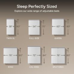 Renanim SF Full Adjustable Bed Frame with Massage Wireless Remote - USB Ports - UnderBed Light - Zero Gravity Electric Bed