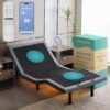 Renanim SF Twin XL Adjustable Bed Frame with Massage Wireless Remote - USB Ports - UnderBed Light - Zero Gravity Electric Bed