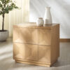 Safavieh Deziree Scandinavian Style Wood 2 Drawer Nightstand/Natural