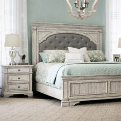 Steve Silver Cathedral White Acacia 3 -Drawer 28-in W x 30-in H Rustic Nightstand