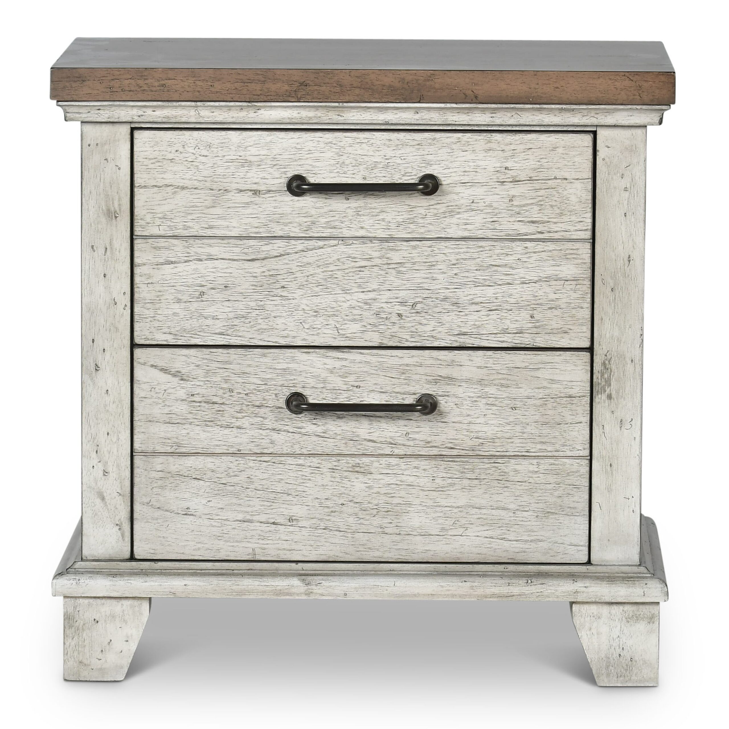 Steve Silver Whitewashed Gray Acacia 2 -Drawer 28-in W x 28.5-in H Rustic Nightstand