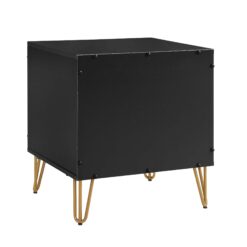 Manhattan Comfort Black 2 -Drawer 20.07-in W x 21.65-in H Modern Nightstand