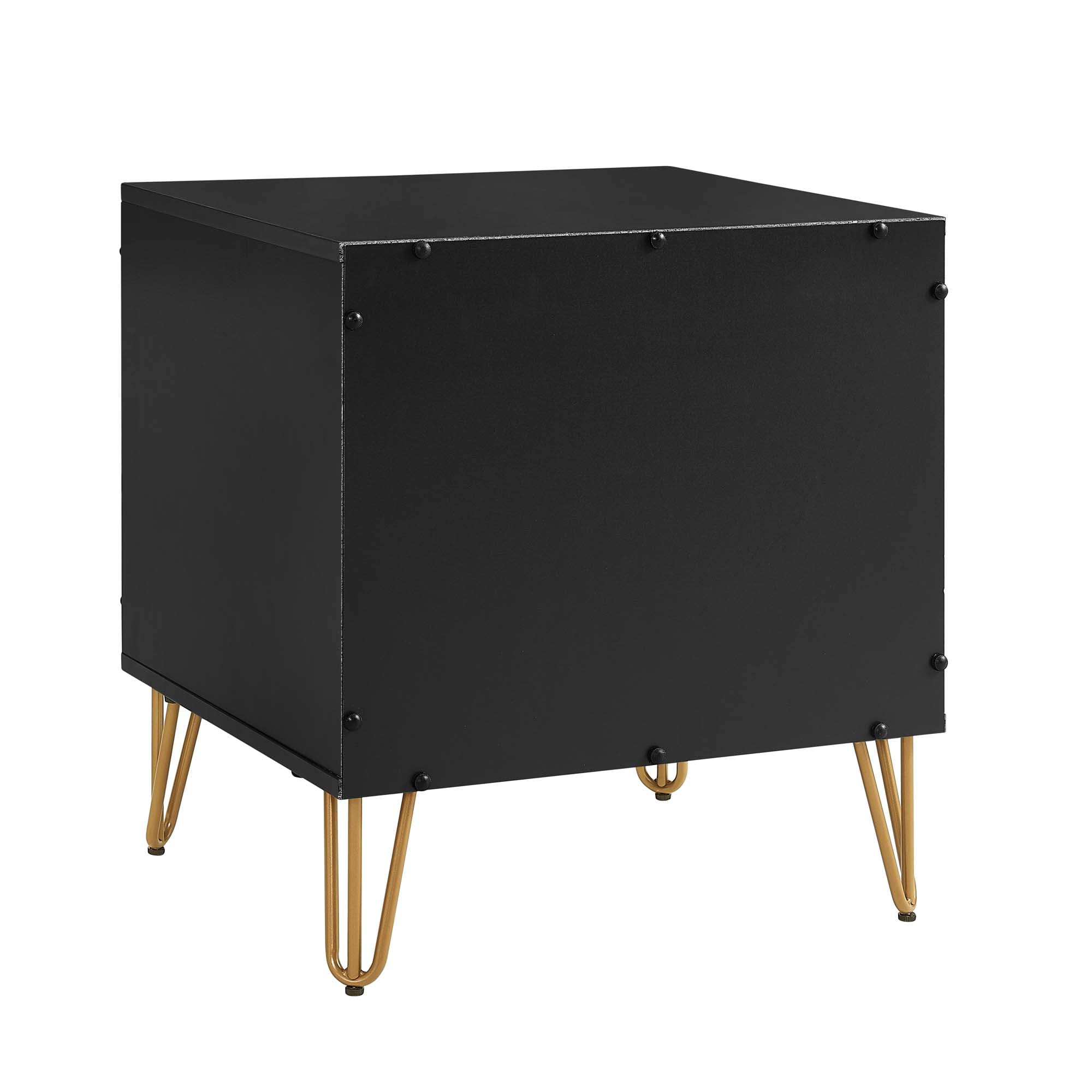 Manhattan Comfort Black 2 -Drawer 20.07-in W x 21.65-in H Modern Nightstand