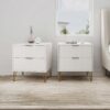 Manhattan Comfort White 2 -Drawer 20.07-in W x 21.65-in H Modern Nightstand
