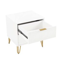 Manhattan Comfort White 2 -Drawer 20.07-in W x 21.65-in H Modern Nightstand