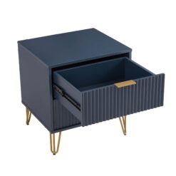 Manhattan Comfort Midnight Blue 2 -Drawer 20.07-in W x 21.65-in H Modern Nightstand