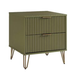 Manhattan Comfort Olive Green 2 -Drawer 20.07-in W x 21.65-in H Modern Nightstand