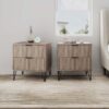 Manhattan Comfort Rustic Grey 2 -Drawer 20.07-in W x 21.65-in H Modern Nightstand