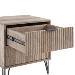 Manhattan Comfort Rustic Grey 2 -Drawer 20.07-in W x 21.65-in H Modern Nightstand