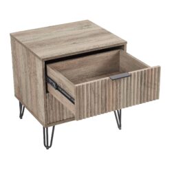 Manhattan Comfort Rustic Grey 2 -Drawer 20.07-in W x 21.65-in H Modern Nightstand