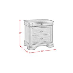 Picket House Furnishings Cherry 3 -Drawer 28-in W x 28-in H Nightstand