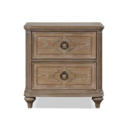 Furniture of America Rustic Oak Oak 2 -Drawer 29-in W x 29.5-in H Rustic Nightstand