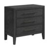 Picket House Furnishings Black 3 -Drawer 28-in W x 28-in H Modern Nightstand