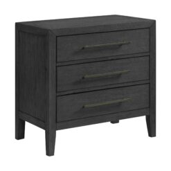 Picket House Furnishings Black 3 -Drawer 28-in W x 28-in H Modern Nightstand