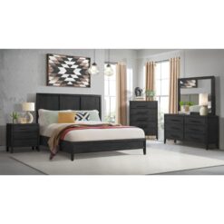Picket House Furnishings Black 3 -Drawer 28-in W x 28-in H Modern Nightstand