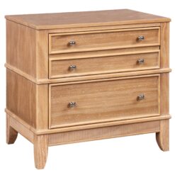 JIMSMAISON Hazel Pine 3 -Drawer 27.3-in W x 27.3-in H Modern Nightstand