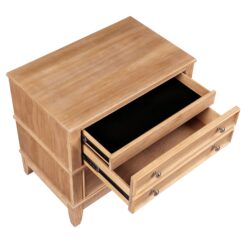 JIMSMAISON Hazel Pine 3 -Drawer 27.3-in W x 27.3-in H Modern Nightstand