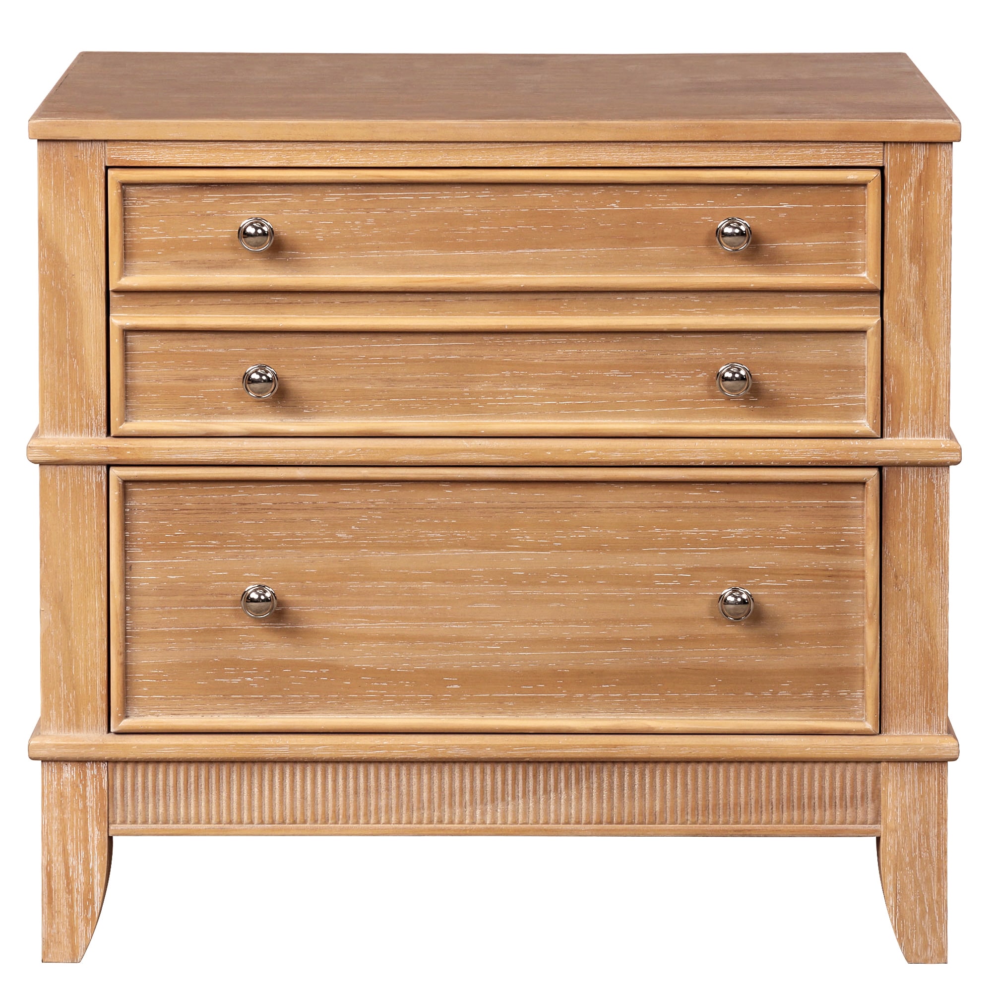JIMSMAISON Hazel Pine 3 -Drawer 27.3-in W x 27.3-in H Modern Nightstand
