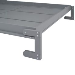ModernLuxe Queen Size Murphy Bed with a Shelf Gray