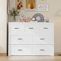 Homsee Multi-Functional 2-in-1 Murphy Bed Queen Size Bed Frame with Built-in Power Strip 3 Drawers Foldable Platform Bed 81.5''L x 61.8''W x 43.9''H White