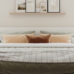 AFI King White Wood Platform Bed Storage with Headboard