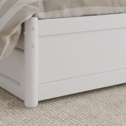 AFI King White Wood Platform Bed Storage with Headboard