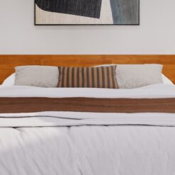 AFI King Light Toffee Wood Platform Bed Storage with Headboard