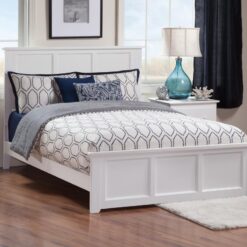 AFI Furnishings Full White Wood Bed Frame with Headboard