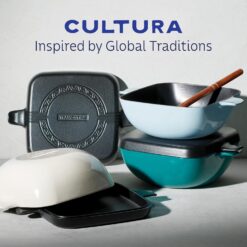Tramontina Cultura 2-in-1 Enameled Cast Iron Dutch Oven Pot with Reversible Lid Griddle and Trivet, Oven Safe 6.5-Quart Multi-Cooker, Gardenia White