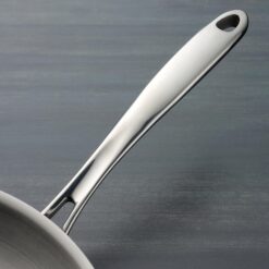 Tramontina Tri-Ply Clad Stainless Steel 6-Quart Saute Pan with Glass Lid, Induction-Ready Cooking Pan, Dishwasher-Safe, NSF-Certified