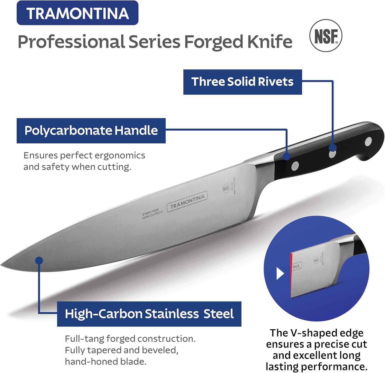 Tramontina Pro Series Forged 7-Piece Kitchen Knife Block Set