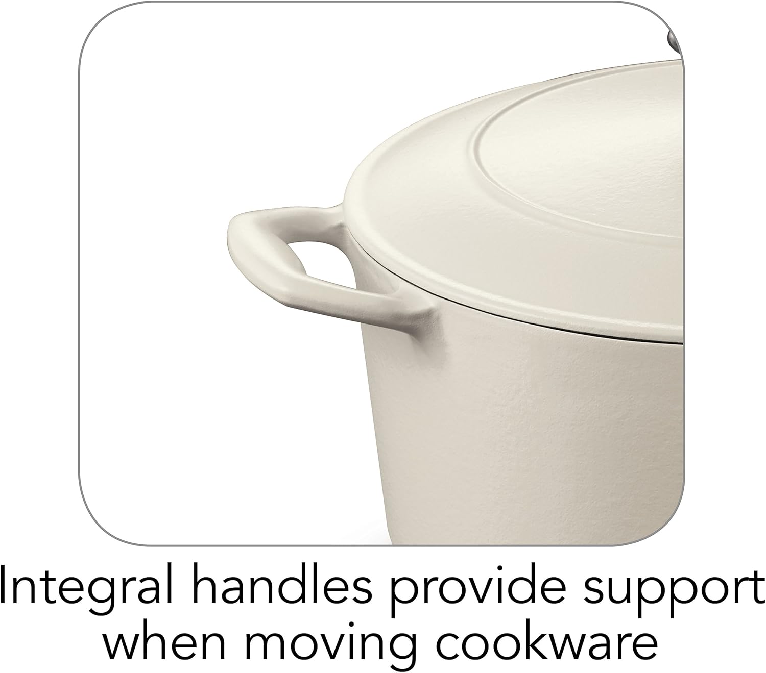 Tramontina Bestow Enameled Cast Iron Dutch Oven Pot with Lid, Round 5.5-quart, Matte White