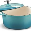 Tramontina Bestow Enameled Cast Iron Dutch Oven Pot with Lid, Round 5.5-quart, Medium Blue