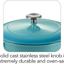 Tramontina Bestow Enameled Cast Iron Dutch Oven Pot with Lid, Round 5.5-quart, Medium Blue