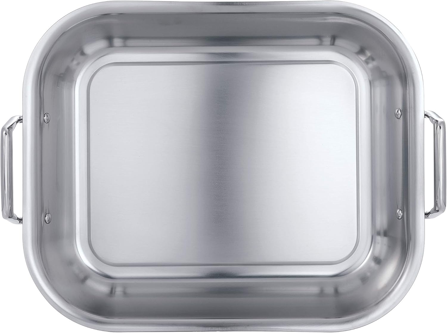Tramontina 16.75-Inch Stainless Steel Roasting Pan with Rack, Flared Edge Turkey Roaster for Oven, Dishwasher Safe, Made in Brazil