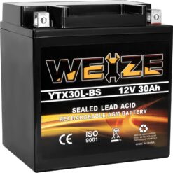 Weize YTX30L-BS Battery Replacement Yuasa YIX30L Motorcycle Battery - Factory Sealed