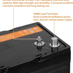 Weize Dual Purpose AGM Battery BCI Group 24M, Starter & Deep Cycle 150RC 550CCA 12V 90AH Sealed Marine & RV Battery