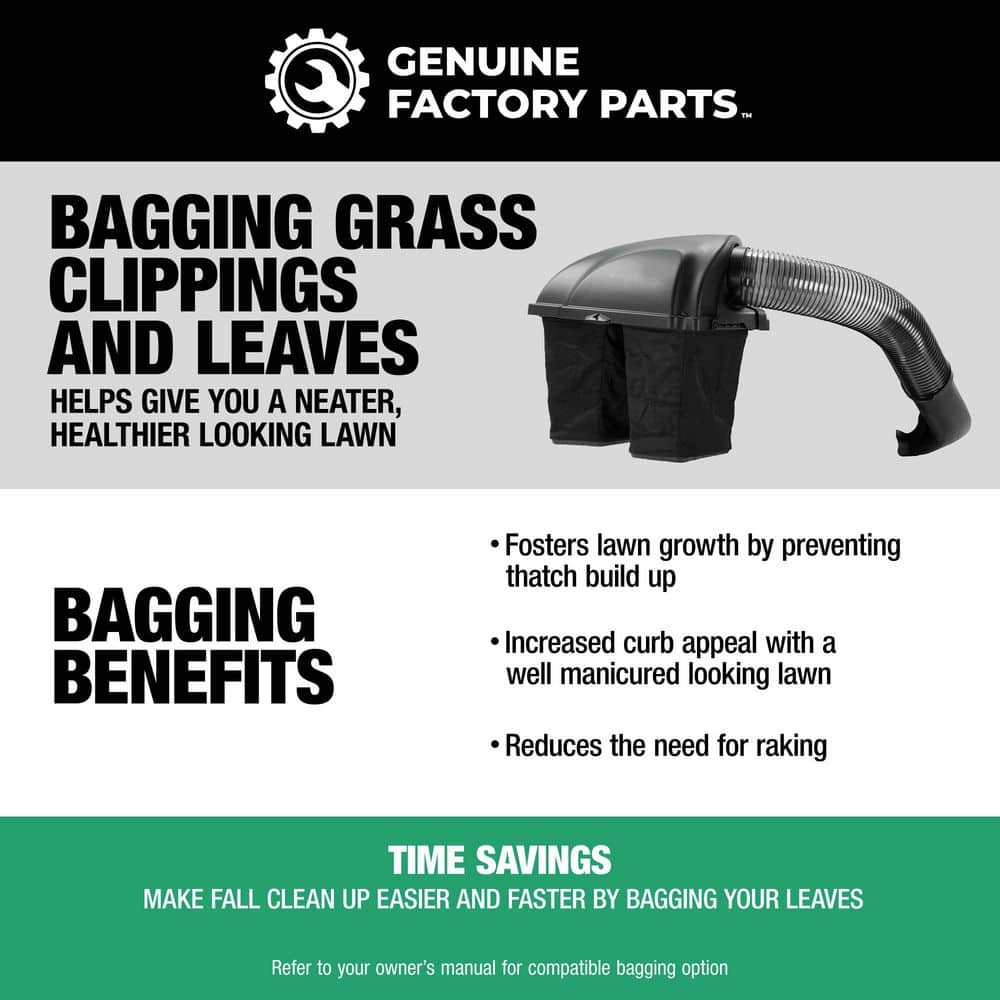 Genuine Factory Parts Original Equipment 42 in. and 46 in. Double Bagger for Troy-Bilt and Craftsman Zero-Turn Lawn Mowers (2019 and After) 19B70054GFP