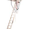 STAIRLUXE Insulated Wood Folding Attic Ladder 7-Feet to 9.18-Feet (Rough Opening: 22.44-Inches x 44.1-Inches ) with 352-lbs. Capacity