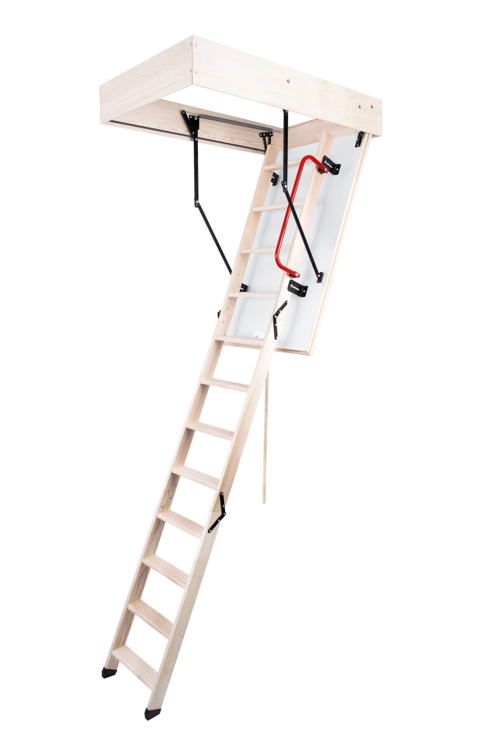 STAIRLUXE Insulated Wood Folding Attic Ladder 7-Feet to 9.18-Feet (Rough Opening: 22.44-Inches x 44.1-Inches ) with 352-lbs. Capacity